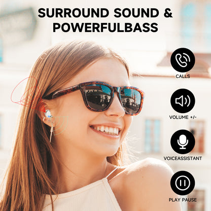 Sleep Earbuds, Bluetooth 5.4 Headphones, Ultra-Mini Wireless Earbuds for Side Sleepers, Hi-Fi Stereo 3D Bass Noise Cancelling Wireless Headphones, 53H Playtime with IP7 Waterproof LED Ear Buds, USB C
