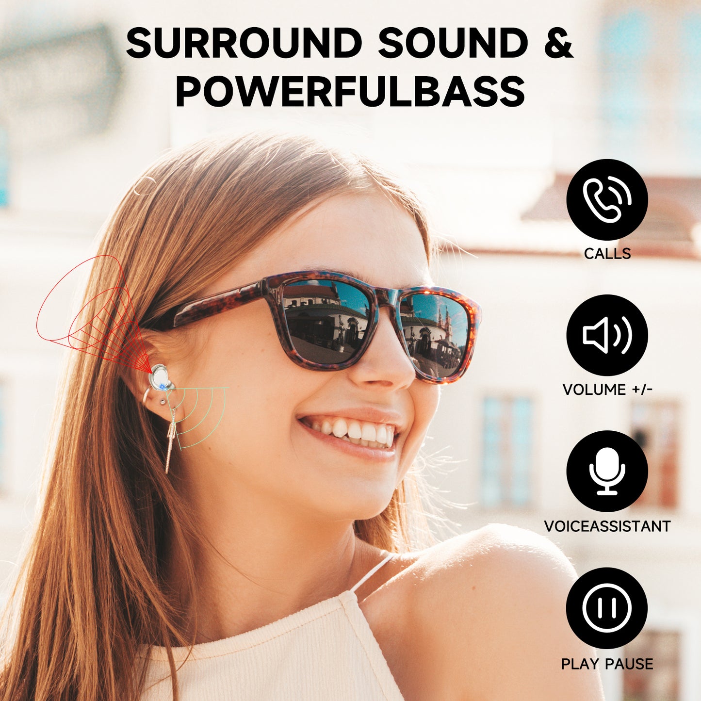 Aptkdoe Sleep Ear Buds, Bluetooth 5.4 Ultra-Mini Sleep Earbuds for Side Sleepers, Hi-Fi Stereo 3D Bass Noise Cancelling Wireless headphones, 53H Playtime with IP7 Waterproof LED Earphones, USB C