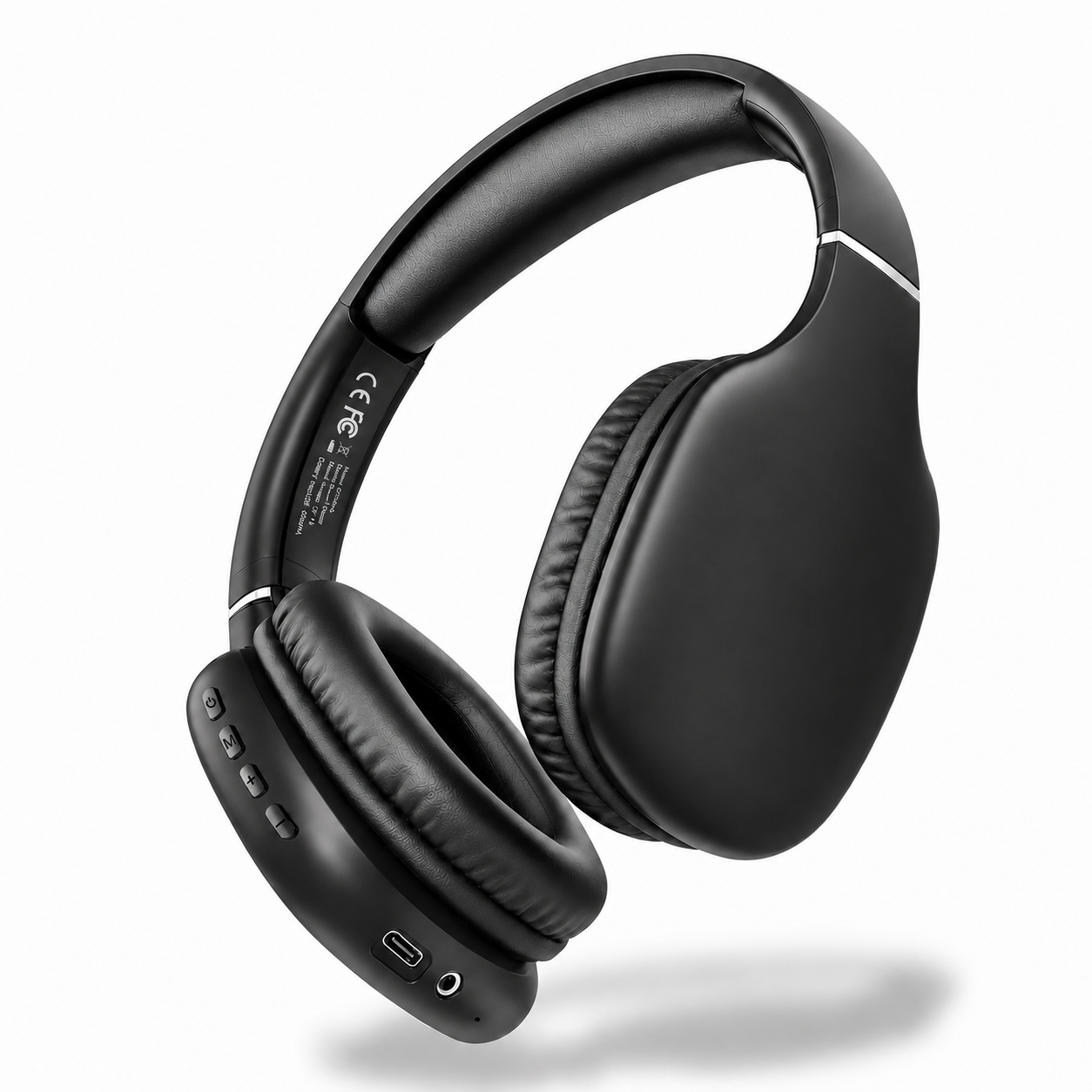 Bluetooth Headphones, Headphones Wireless Over Ear with Microphone, 40mm Stereo Sound, 40H Playtime, Foldable Headset with Type-C Charging and 3.5mm AUX for Work, Travel and Home