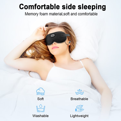 Btootos Sleep Headphones, Sleep Mask with Headphones Bluetooth 5.3 with HD Stereo Speakers for Side Sleepers, Zero Eye Pressure, Adjustable 3D Sleep Eye Mask for Airplane/Travel/Meditation/Nap