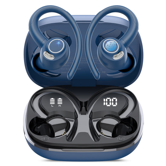 Wireless Earbuds, Bluetooth 5.4 Headphones Sport, Over Ear Buds With ENC Noise Cancelling Mic, 48H, Wireless Earphone With Earhooks, Stereo Deep Bass, IP7 Waterproof ear bud for Workout Running