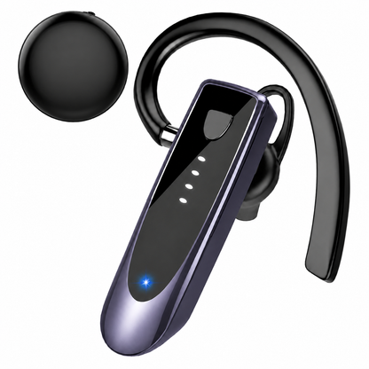 Bluetooth Headset V5.4, Single-Ear Wireless Earpiece with ENC Noise Canceling Mic, 20Hrs Call Time Handsfree Wireless Earbuds, 180 Hrs Standby Time Headphones for iOS Android /Office/Drivin