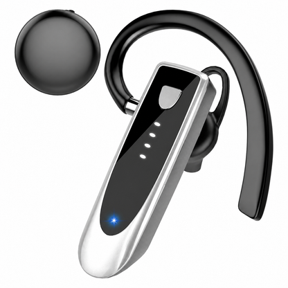 Btootos Bluetooth Headset V5.4, Single-Ear Wireless Earpiece with ENC Noise Canceling Mic, 20Hrs Call Time Handsfree Wireless Earbuds, 180 Hrs Standby Time Headphones for iOS Android /Office/Drivin