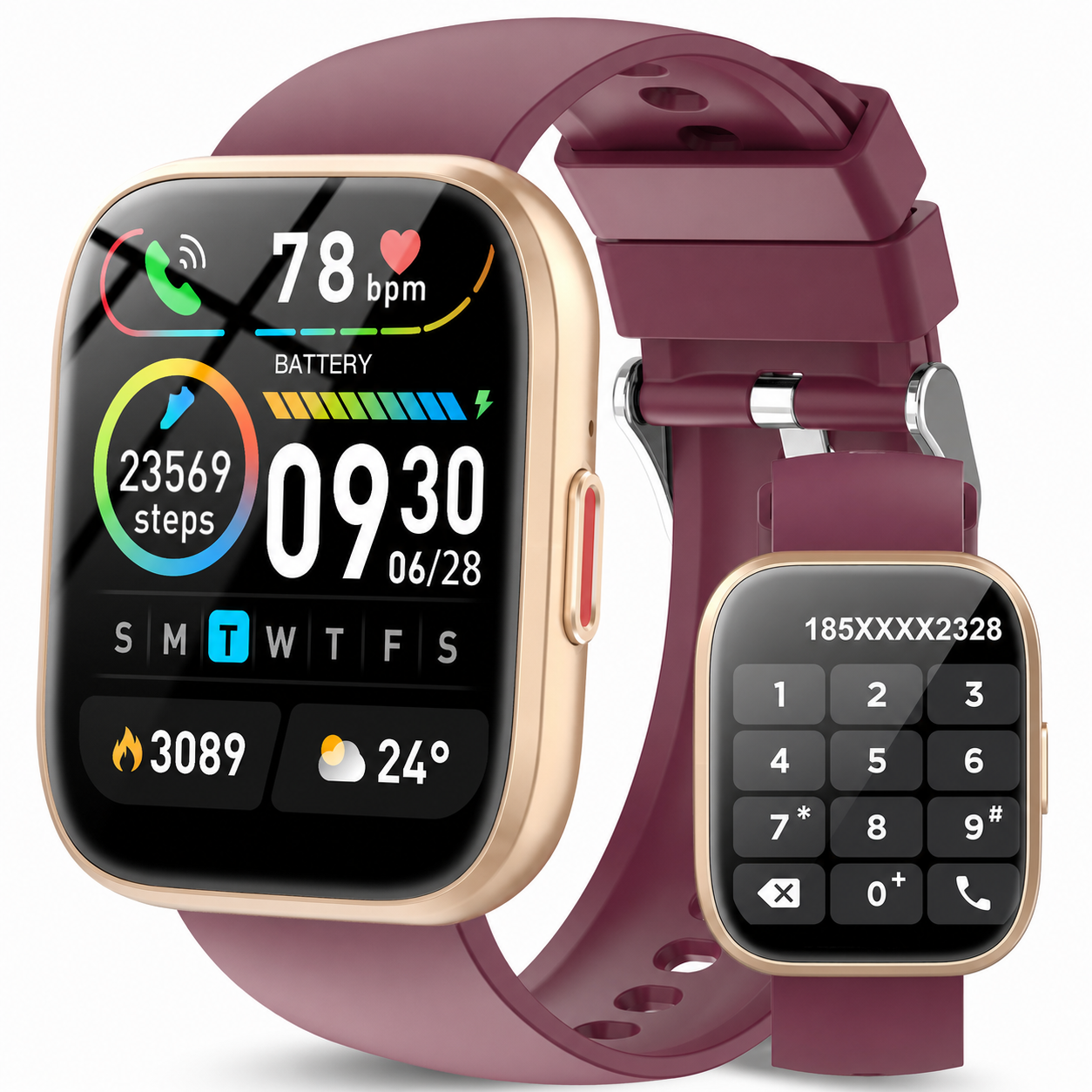 Btoots Smart Watch for Men Women Bluetooth Call, 1.85" HD Touch Screen Fitness Watch with Sleep Monitor, 112+ Sports Modes, IP68 Waterproof Activity Trackers for Android iOS