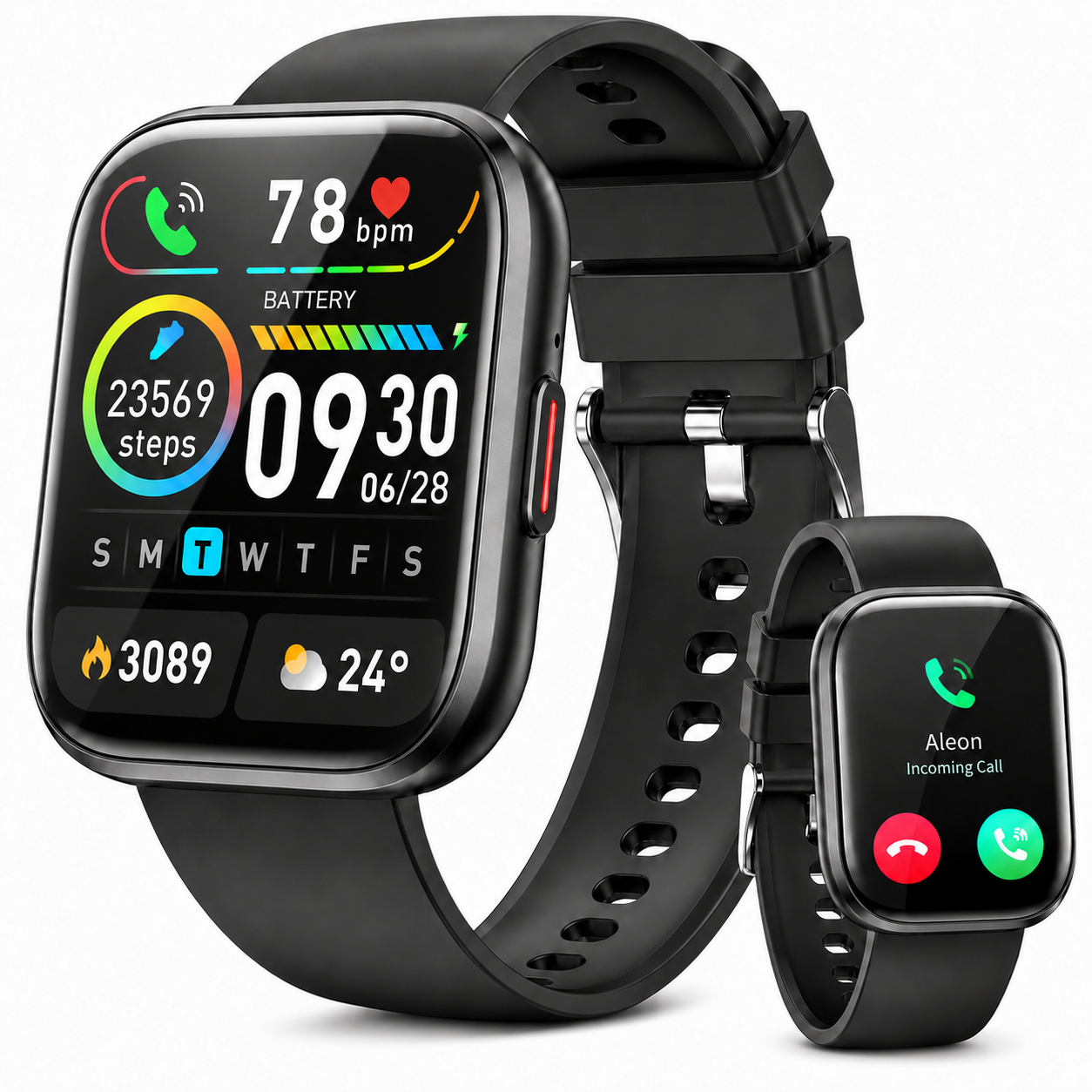 Btootos Smart Watch for Men Women, 1.85-inch HD Fitness Tracker with Bluetooth Calls, Sleep Tracking, 110+ Sports Modes, IP68 Waterproof, Android and iPhone