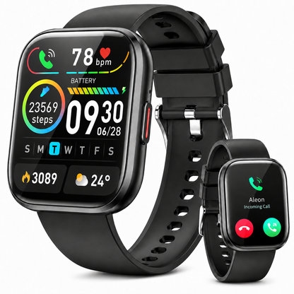 Btootos Smart Watch for Men Women, 1.85-inch HD Fitness Tracker with Bluetooth Calls, Sleep Tracking, 110+ Sports Modes, IP68 Waterproof, Android and iPhone