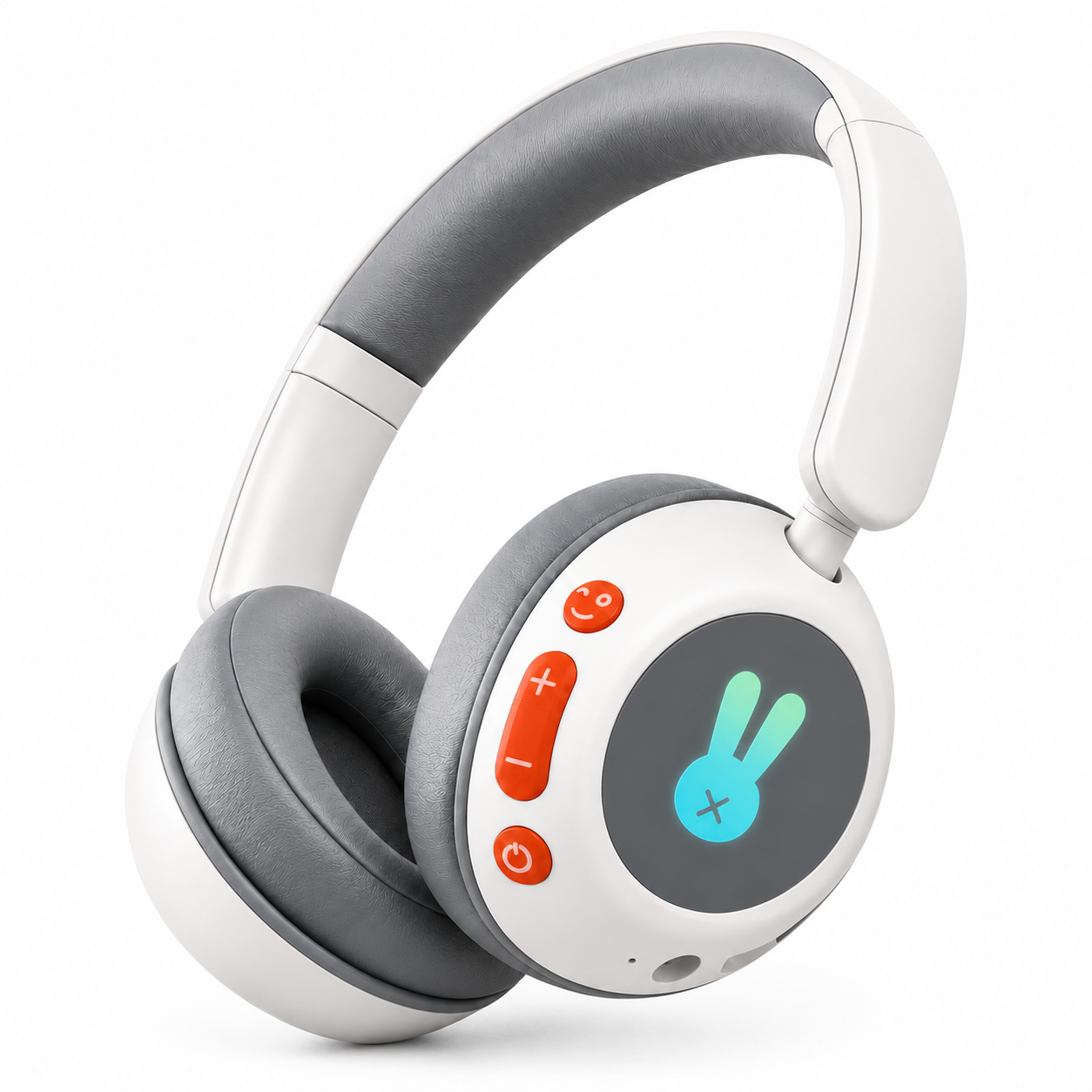 Kids Bluetooth Headphones with Microphone, 3 Safe Volume Modes 74/84/95dB, 48H Battery LED Light Up Foldable Over-Ear Wireless Headset with Audio Cable for Online Learning & Travel