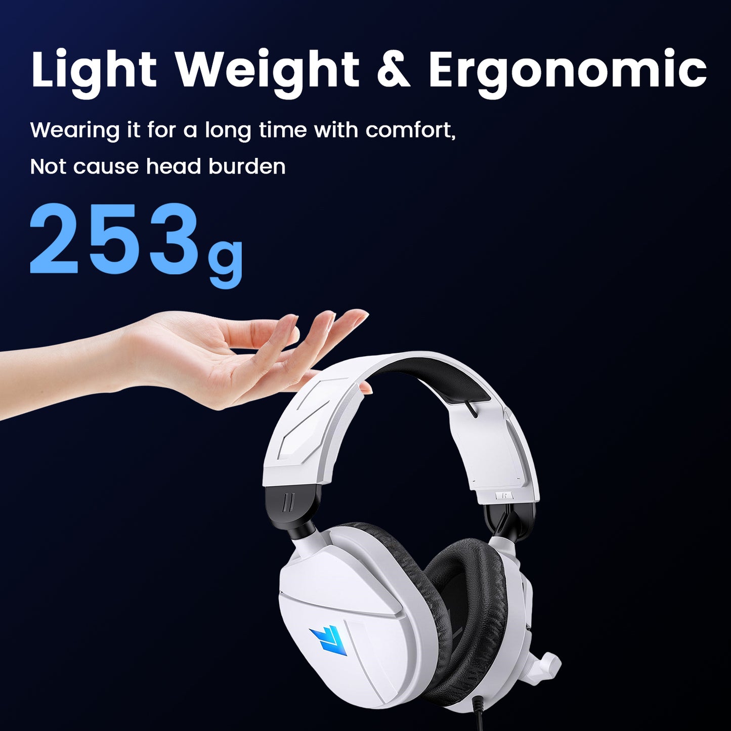 Aptkdoe Gaming Headsets with Noise Cancelling Microphone, Xbox One & PS5 PS4 Headphones, High-Quality Stereo Sound, LED Light, Soft Memory Earmuffs for Ultimate Comfort, Wired Over-Ear Headset for PC, Laptop