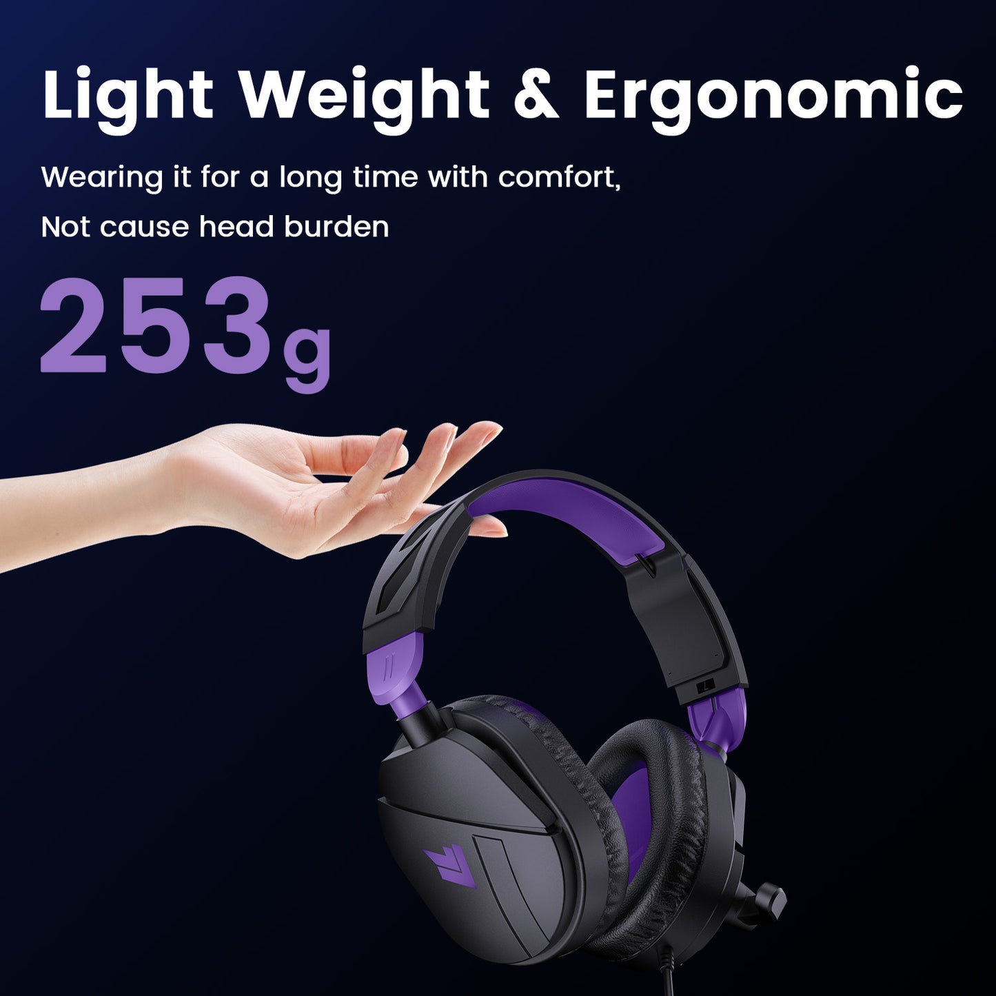 Aptkdoe Gaming Headsets with Noise Cancelling Microphone, Xbox One & PS5 PS4 Headphones, High-Quality Stereo Sound, LED Light, Soft Memory Earmuffs for Ultimate Comfort, Wired Over-Ear Headset for PC, Laptop