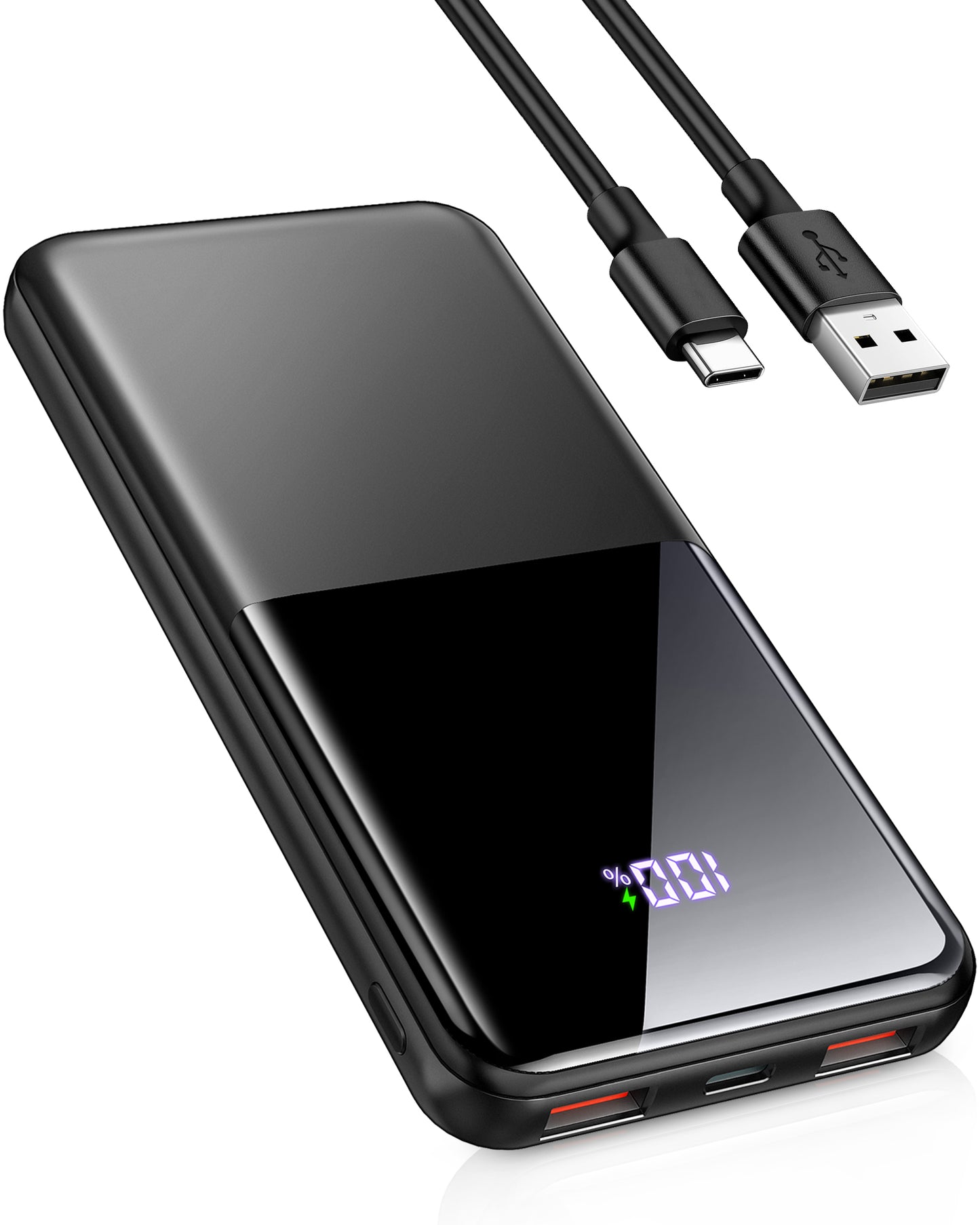 Btootos Portable Charger Power Bank, 10000mAh Mini Portable Battery Fast Charging Battery Pack Travel Essentials, PD 3.0 QC 4.0 External Phone Powerbank for iPhone Android Samsung and USB/USB-C Devices