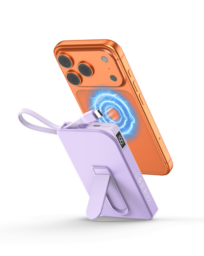 Btootos Magnetic Wireless Portable Charger, 10000mAh Power Bank 22.5W Fast Charging Battery Pack Compatible with iPhone 18/17/16/15/14/13 Pro Series, Purple
