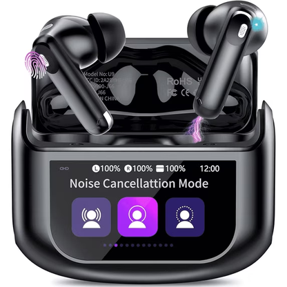 Aptkdoe Touch Screen Wireless Earbuds, Bluetooth 5.4 Ear Buds with Multifunctional with ENC Noise Cancelling MicClear Calls Earphones, 48H Bass Stereo Headphones, IP7 Waterproof Headphones for Workout