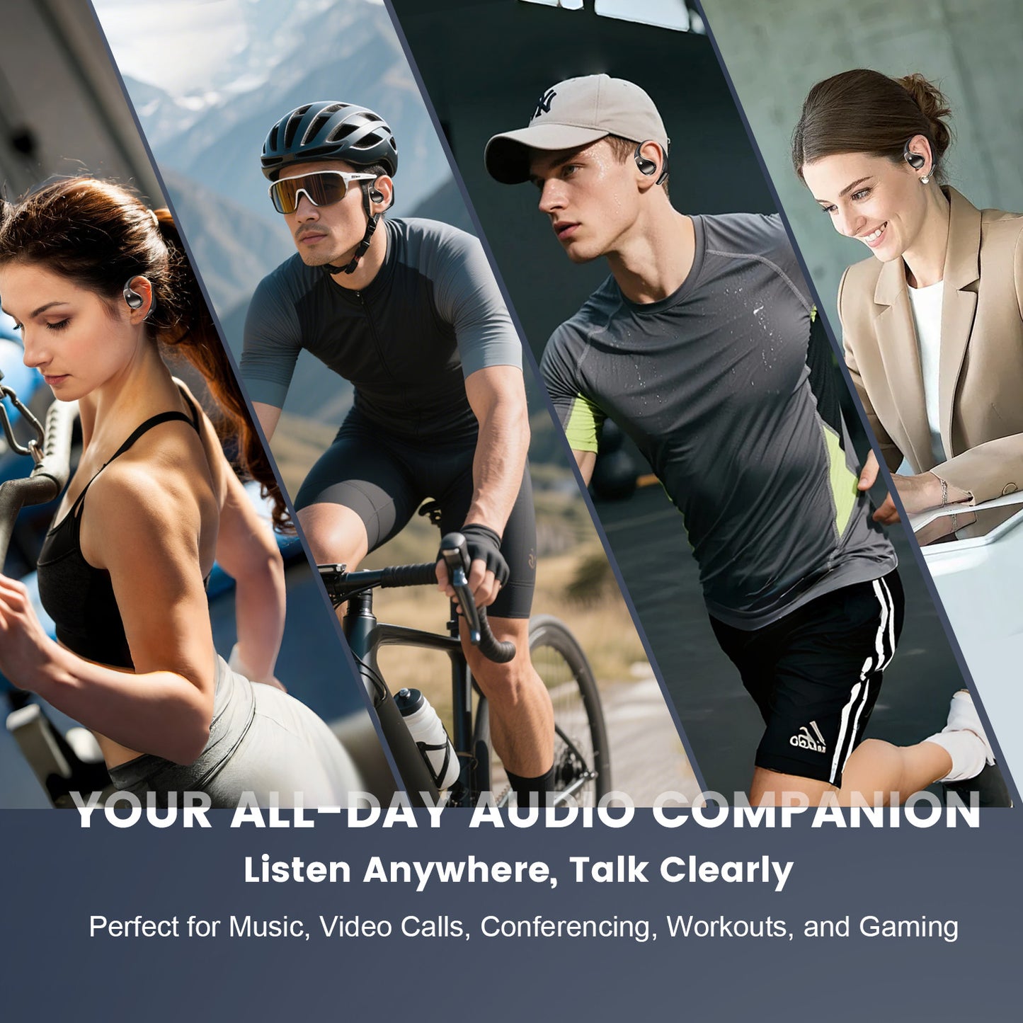 Btootos Open Ear Earbuds, Non-In-Ear Comfortable Earhook Wireless Earbuds with Bluetooth 6.0 and ENC Clear Calls, 48H Playtime, Bluetooth Headphones for Sport, Travel & Daily Wear, Waterproof Earphones
