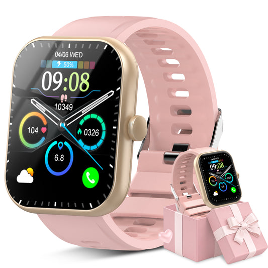 Geryst Smart Watch(Answer/Make Call), 1.96" HD Smartwatch for Men Women with 30 Days Standby, Fitness Tracker with /110+Sports Modes/IP68 Waterproof/Sleep/Pedometer, Perfect Gift