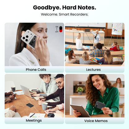 Btootos AI Voice Recorder, Real-Time Transcribe & Summarize, Real time translation of audio and video, Noise Cancellation Technology, 132 Languages, 100H Continious Record, for Meetings, Lectures, Calls 64GB