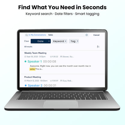 Btootos AI Voice Recorder, Real-Time Transcribe & Summarize, Real time translation of audio and video, Noise Cancellation Technology, 132 Languages, 100H Continious Record, for Meetings, Lectures, Calls 64GB