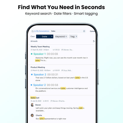 Btootos AI Voice Recorder, Real-Time Transcribe & Summarize, Real time translation of audio and video, Noise Cancellation Technology, 132 Languages, 100H Continious Record, for Meetings, Lectures, Calls 64GB