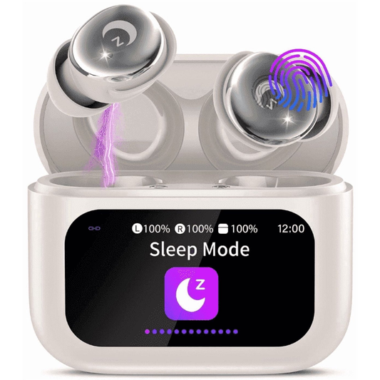 Sleep Earbuds Bluetooth 5.4 in Ear Smart Touch Screen Headphones, 48H Noise Cancelling Ear Buds with 5 EQ Modes, Mini Wireless Headphones Small Design for Side Sleepers, Clear Calls Earphones, IPX7