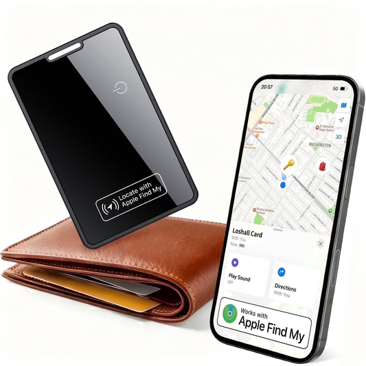 Btootos Air Tracker Tags Card, Wireless Charging Wallet Tracker Card, Smart Bluetooth Tracker Work with Apple Find My (iOS Only), Item Finder Locator for Key, Luggage, Suitcase, Passport