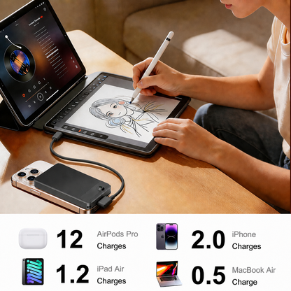 Btootos Magnetic Power Bank 10000mAh, 20W Fast Charging Wireless Power Bank, Portable Charger With a folding stand and Portable Fast-Charging Cable, Compatible with iPhone 17/16/15 Series, Samsung, Android