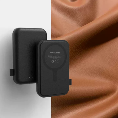 Btootos 5000mAh Wireless Portable Charger, 20W USB-C PD Fast Charging Power Bank with 15W Wireless Output & FOD Protection, Slim ABS+Leather Battery Pack for iPhone Samsung Android, Type-C Cable Included