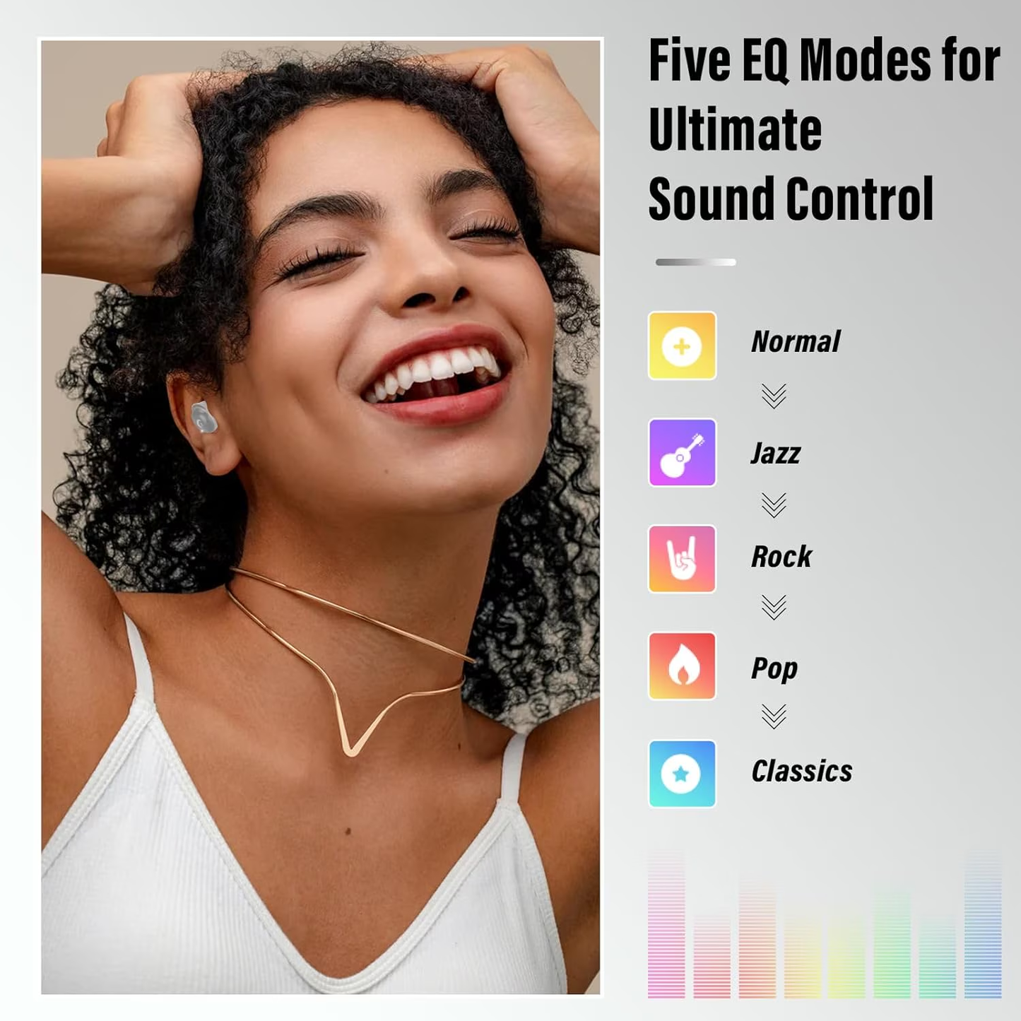 Sleep Earbuds Bluetooth 5.4 in Ear Smart Touch Screen Headphones, 48H Noise Cancelling Ear Buds with 5 EQ Modes, Mini Wireless Headphones Small Design for Side Sleepers, Clear Calls Earphones, IPX7